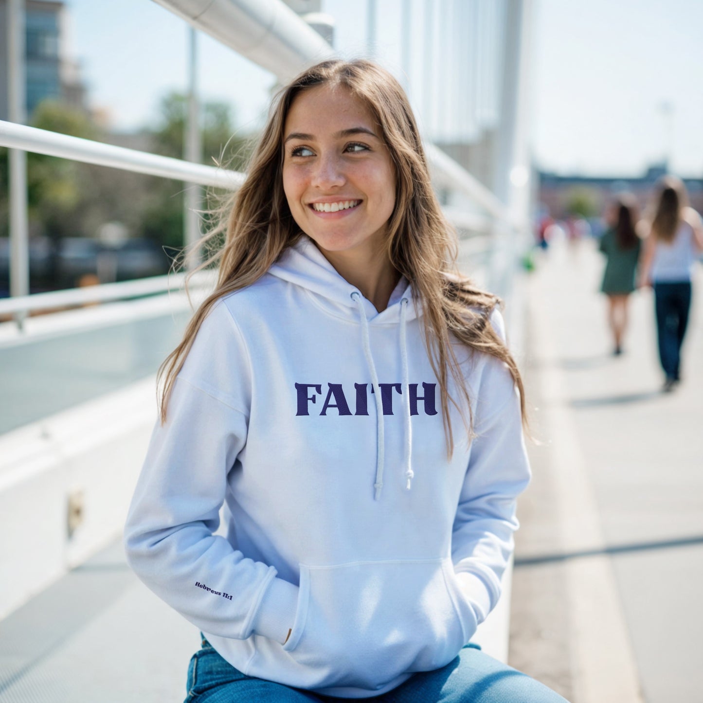 FAITH Embroidered Hoodie — Hebrews 11:1